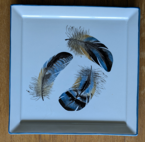 vide poche &agrave; d&eacute;co de plumes