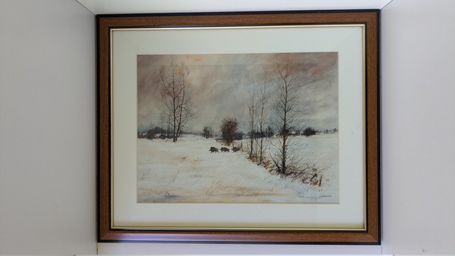 sangliers dans la neige